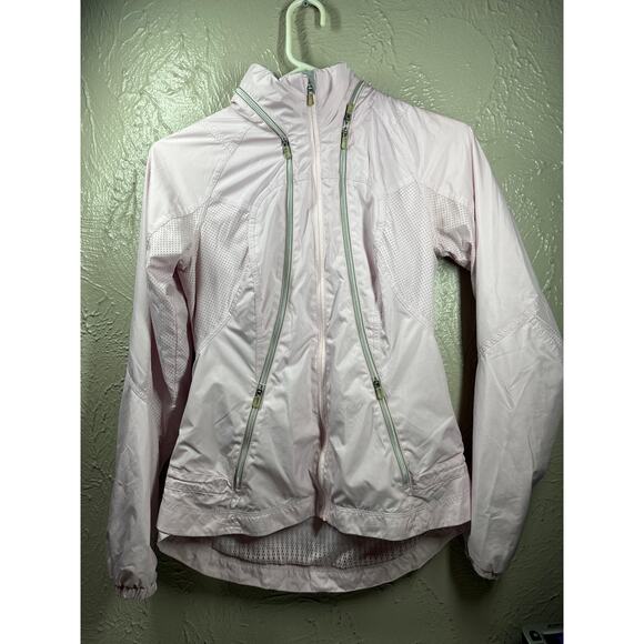 Lululemon Record Breaker Windbreaker Jacket Womens Light Vented Pink Size 4 - Picture 1 of 6